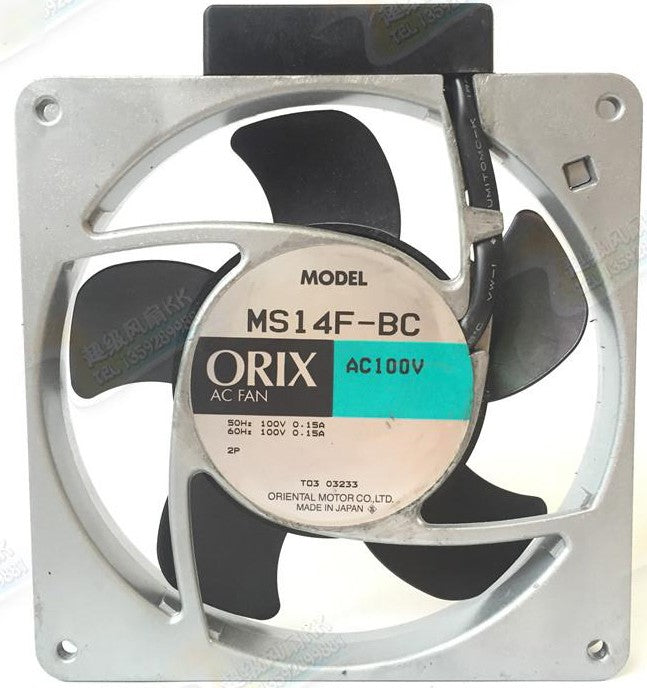 ORIX MS14F-BC 100V 0.15A Cooling Fan ORIX MS14F-BC 100V 0.15A Cooling Fan
